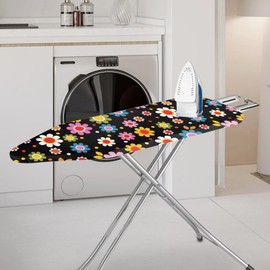 Colorful Daisies Ironing Board Cover and Pad 15 x 54 Heavy Duty Iron Board Covers Standard Size Padding Decorative Covers for Most Iron Boards Ironing Pad Cover