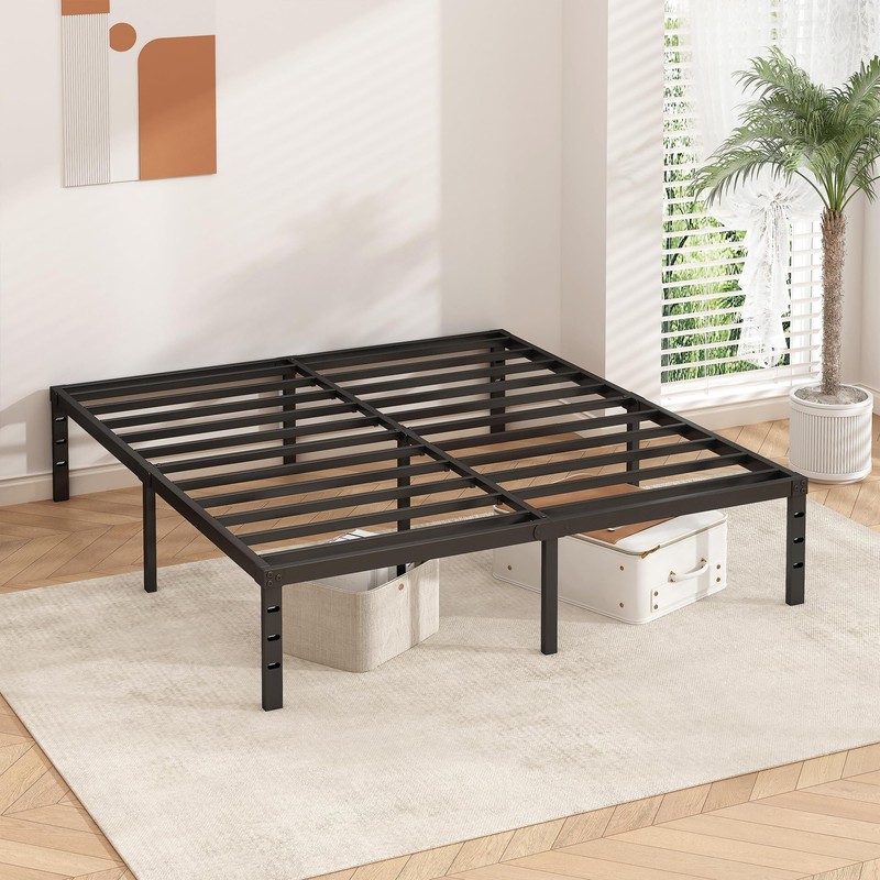 HLIPHA Metal Platform Bed Frame 18 Inch Tall,No Box Spring