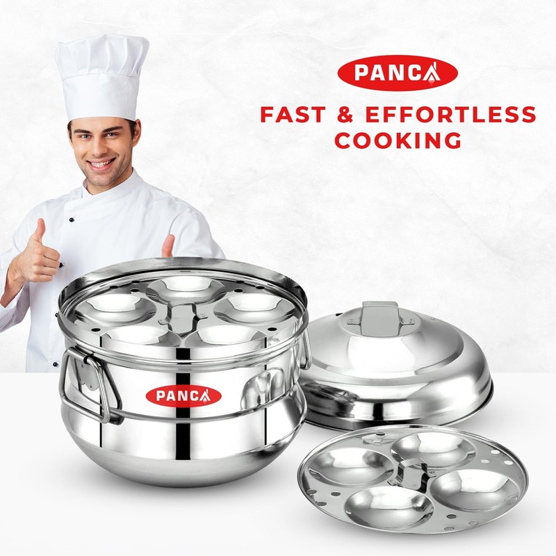 PANCA Stainless Steel Idli Maker 3 Plate 13 Idli Panai