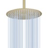 KINLIV 16 inch Brushed Gold Large Ceiling Rainfall Shower Head,