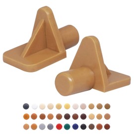 (Pack of 50) Shelf Support Pegs 0.19" (5 mm), Plastic Shelf Pegs Pins, Shelf Brackets, Oak Light (S8)