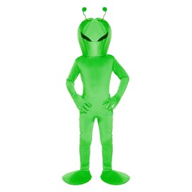 Childrens Alien Costume Large, Green, Large (10-12 Years)