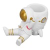 Astronaut Pencil Pen Cup Synthetic Resin Spaceman Figurine Desk Pen