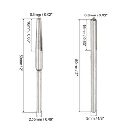 uxcell Split Mandrel Tapered and Straight Mandrel Sandpaper Holder with 2.35mm 3mm Shank for Abrasive Sanding Disc 10 Pcs