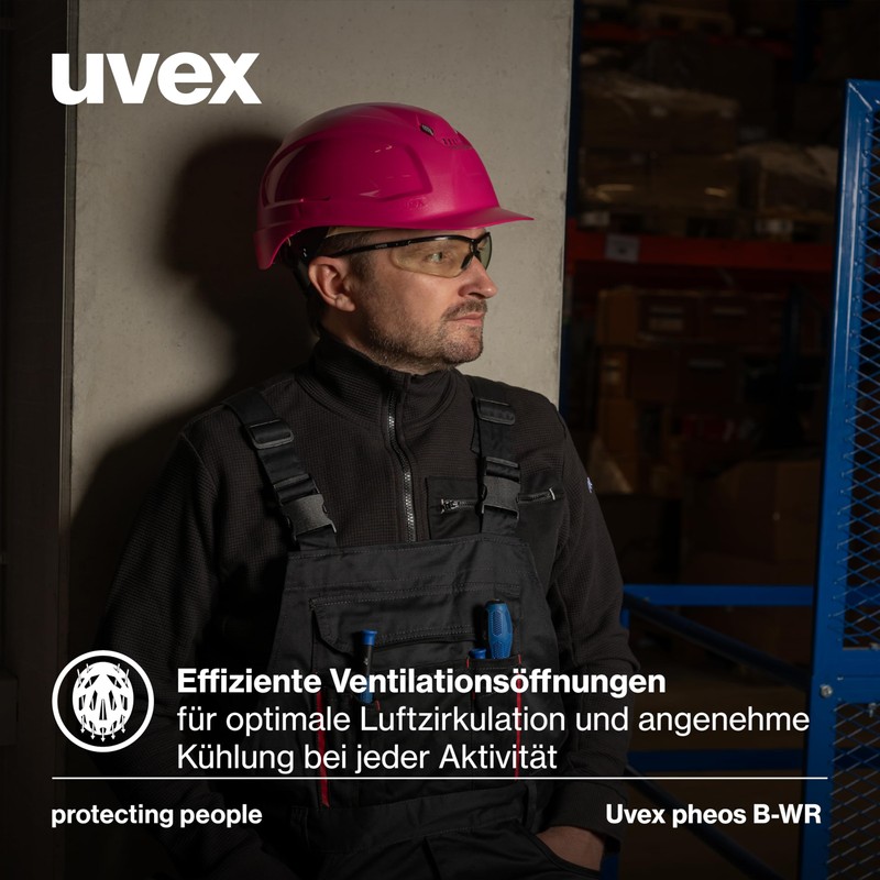 Uvex pheos B-WR 9772730 Protective Helmet with Ventilation – Construction