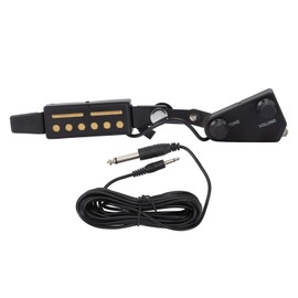 Soundhole Pickup Volume Tone Control 6 Hole Guitar Pickup for Acoustic Electric Guitar Black