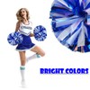 Hooshing 2PCS Cheerleading Pom Poms with Baton Handle Rainbow Blue