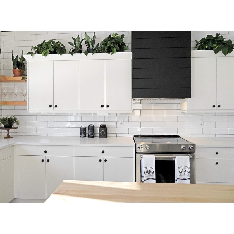 Ravinte 3 Pack Matte Black Cabinet Pulls 1-1/4 inch Kitchen