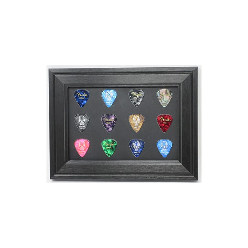 Guitar Pick Wall Display Picture Frame for 12 Picks (Not