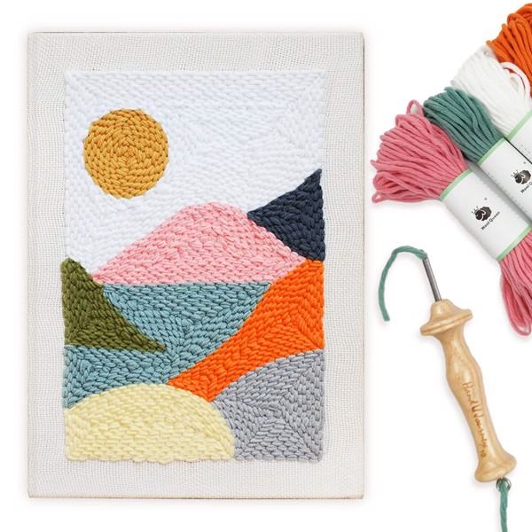 HAND U JOURNEY Punch Needle Kit - Landscape Rug Yarn