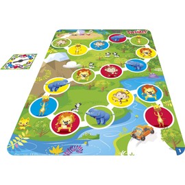 Hasbro Twister Junior Spiel, Tierisches Vergnügen, doppelseitige Matte, 2 Spiele in einem, Partyspiel für Kinder ab 3 Jahren, – 4 Spieler, 27752508