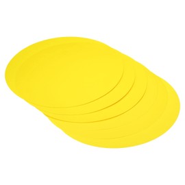 PATIKIL 9.8-inch Round Cardboard Paper, 20 Pcs Blank Disc Circles Slices for Party Decorations DIY Craft Arts Drawing Painting Writing, Yellow
