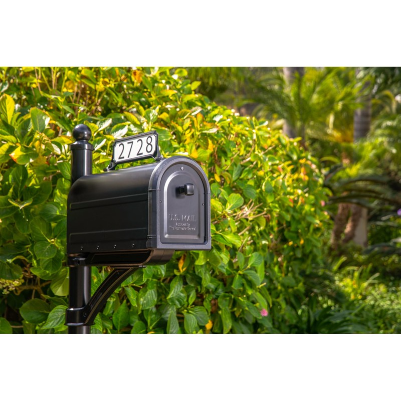 Architectural Mailboxes 3460B Manhattan Address Plaque, Small, Black