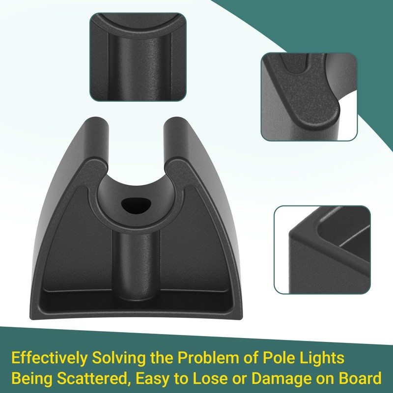 Sxkxm Pole Light Storage Clips, 3/4 Inch Boat Pole Storage