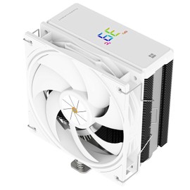 Thermalright Assassin X 120R Digital White CPU Cooler, Digital Screen Top Cover, TL-P12W PWM Quiet Fan CPU Air Cooler, Computer Heatsink Cooling, Support AM4/AM5,Intel LGA1851/1700/115X/1200