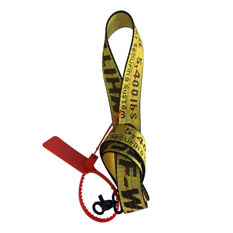 KYZN Fashion Letter Keychain Lanyard Industrial Rubber Canvas Wristlet Keychain