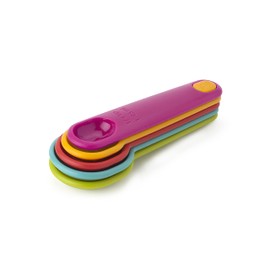 Joie Measuring Spoons, Assorted Colors, Imperial and Metric Measurements, 5-Piece Set