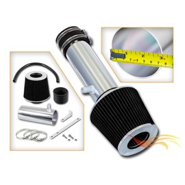 Rtunes Racing Short Ram Air Intake Kit + Filter Combo BLACK Compatible For 11-13 Avenger 3.6L V6
