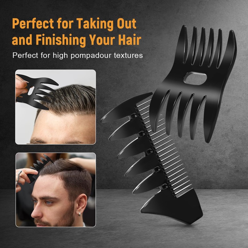 Stylemate Men's Hair Styling Combs and Brush Set - Roller