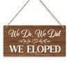 We Eloped Rustic Wall Hanging Wedding Decor Accessories Stuff for