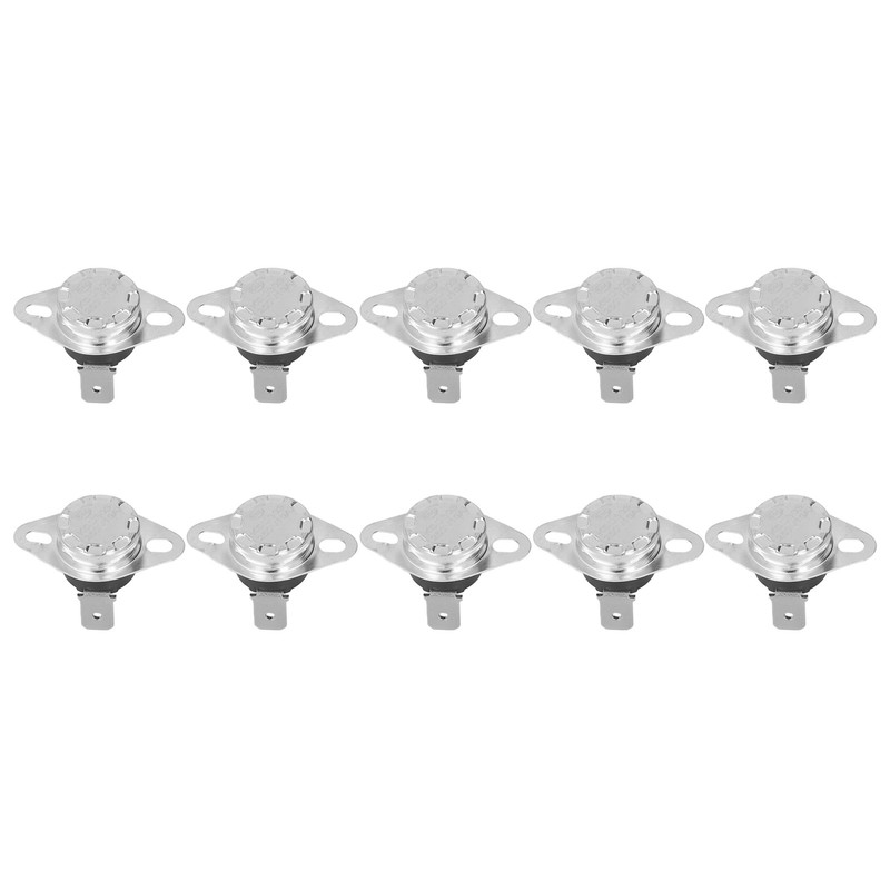 10Pcs Thermostat Thermal Switch Manual Hand Reset Bimetallic Chip Temperature