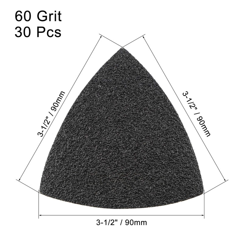 sourcing map Triangular Sandpaper Hook and Loop Triangle Sanding Pad