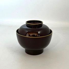 Mitani M13757-6 Yamanaka Lacquerware Yamanaka Lacquerware Daimyo Type Zoni Bowl Tamubuchi Gold Coating