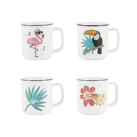 Topadorn Ceramic Mini Cups Set of 4, 4.23 oz Small Coffee Mugs, Demitasse Cups Perfect for Espresso Machine and Coffee Maker, Microwave Dishwasher Safe Espresso Cups