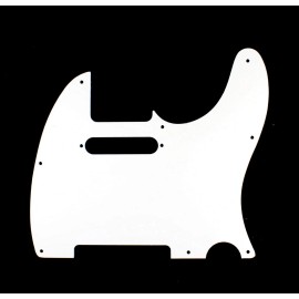 mLaval Guitar Parts (A87) Left Handed Guitar Pickguard Fits Tele standard style -3Ply White