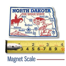 Giant State Map Magnet - North Dakota