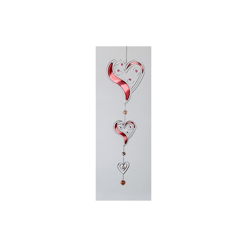 Formano Modern Decorative Hanging Triple Heart Hanging Window Decorative Tiffany