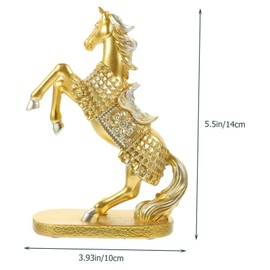 MAGICLULU Resin Sculpture Decor Creative Steed Figurine for Console Table Decoration Unique Present Idea for Horse Lovers Eye Catching Ornament for Living