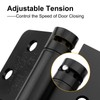 Haidms 3 Pack Spring Hinge 4 Inch Matte Black Self