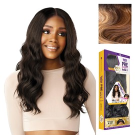 Sensationnel Butta Lace Precut Wigs - Unit 13 Glueless Extra Wide 5 Inch Deep Parting Synthetic Pre Tweezed Smaller Knot Hairline (BALAYAGECARAMEL)