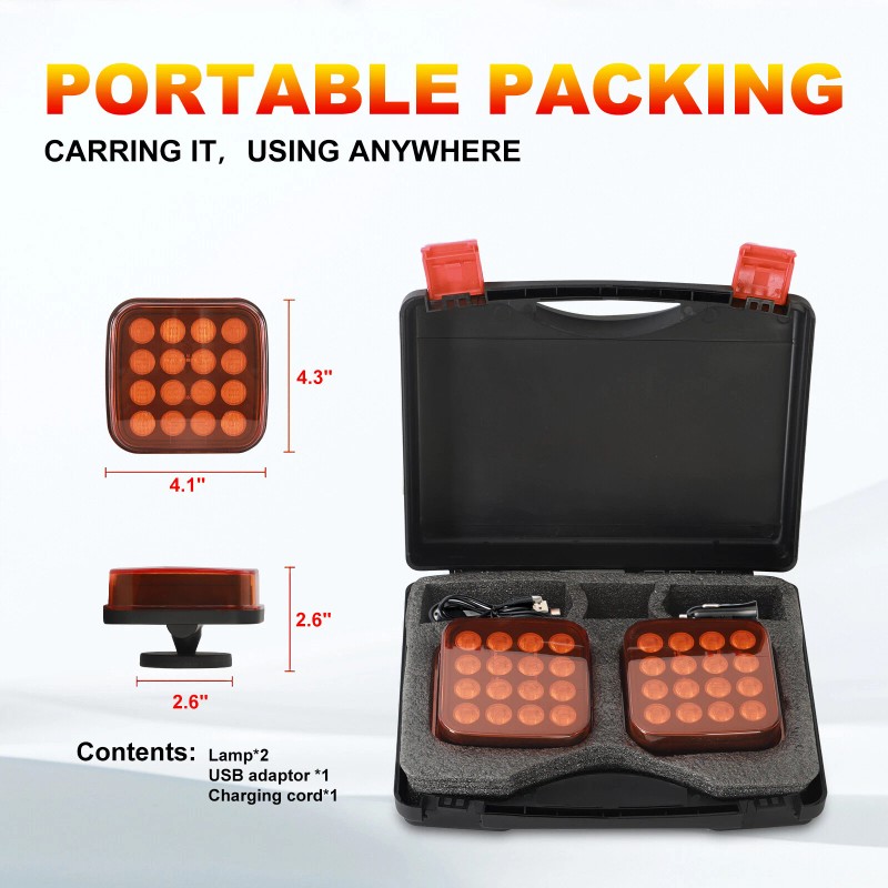 Aaiwa Wireless LED Rear Tail Lights Battery Operated USB Magnetic