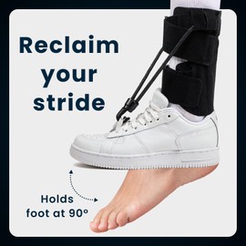 Welnove AFO Foot Drop Brace – Adjustable Drop Foot Braces for Men & Women, Soft and Comfortable Ankle Support for Walking, Fits Left or Right Foot, Improves Gait & Stability