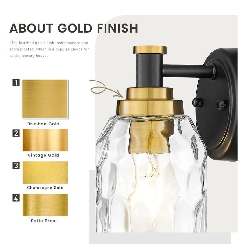 zeyu Modern Wall Sconces, 1-Light Sconces Wall Lighting, Industrial Bathroom