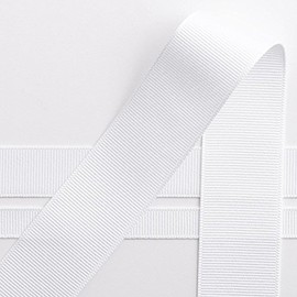Italian Options Grosgrain Ribbon, 10mm x 10 Metre Roll, White