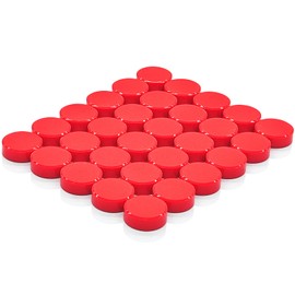 PYJLBX Magnets for Magnetic Board, Pack of 30 Magnets Strong Fridge Magnets Mini Magnets Small Magnets Fridge Magnets Colourful Round Magnet Strong Whiteboard Magnets for Pin Board Magnetic Board, Red