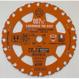 CMT 286.324.07 Extreme Demolition Blade Licence to Cut 7 ¼” Wood with Nails.