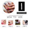 MISUD Short Press on Nails Square Fake Nails Glossy Glue