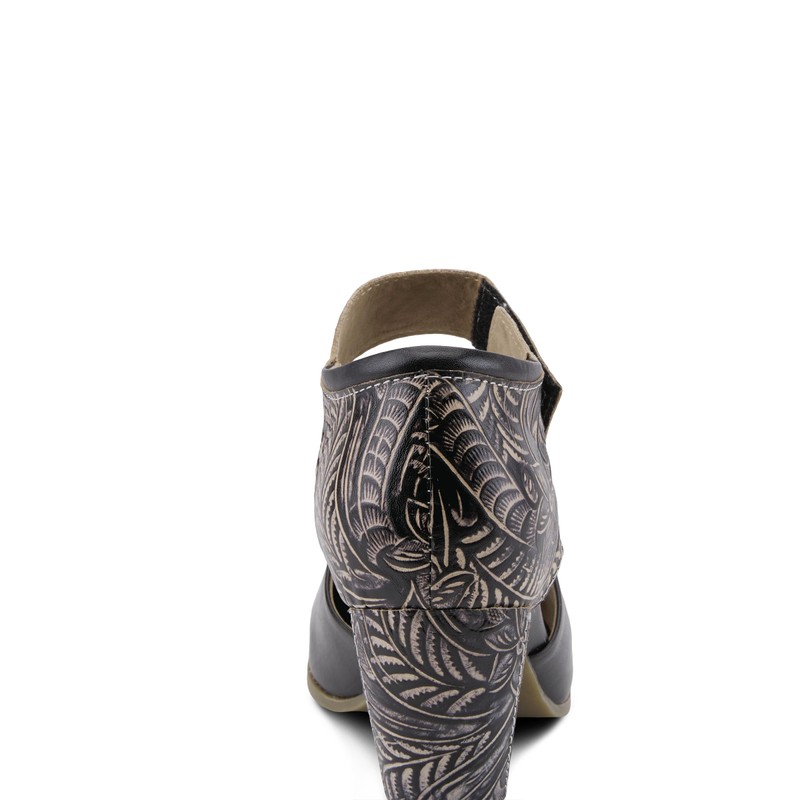 Spring Step L’Artiste Women’s Toolie Pump Shoe - Hand-Painted Tooled