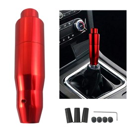 UGSHY 1 PC Car Modified Gear Shift Head, 1.37" x 5.7" Alloy Exquisite Feel Infinite Automatic Shift Stick Head Shift Lever, Universal Decorative Accessories, Compatible with Most Car Models (Red)