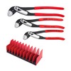 3 Pc Alligator Pliers Set w/ 10 Pc Tool Holder