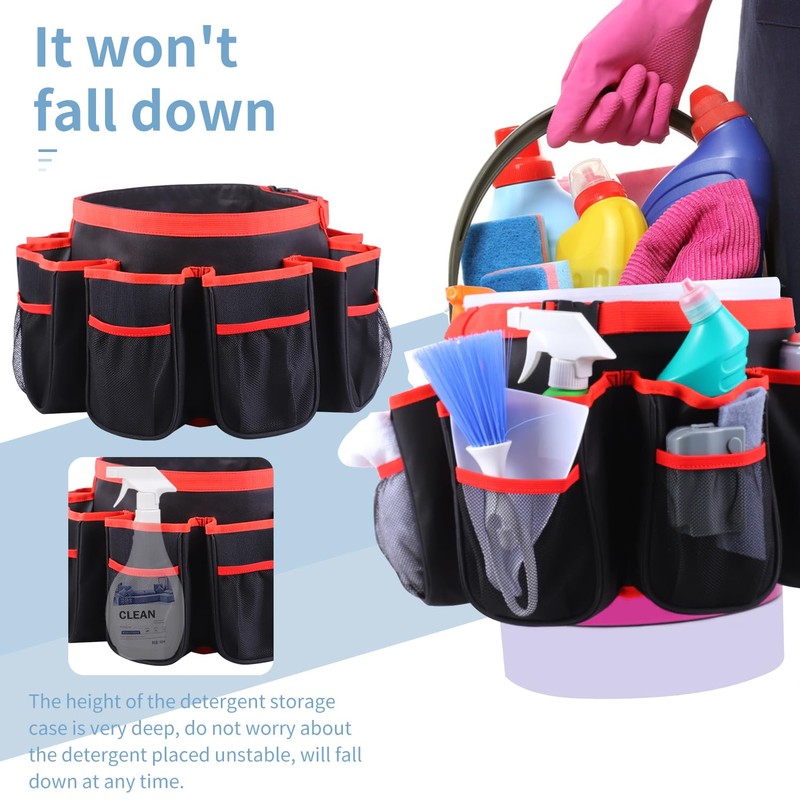 ZIORS Bucket Cleaning Tool Organizer,Wash Tool Caddy 5-Gallon Organizer,5 Gallon