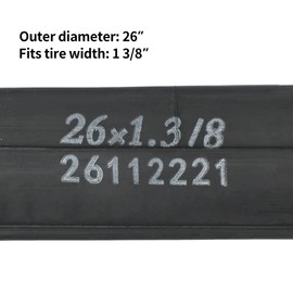 RUTU 26 x 1 3/8 Bike Tubes, 26 x 1.3/8 Inner tube with 35mm Schrader Valve and Installation Accessories - Premium Heavy Butyl Inner Tube - 2 Pack