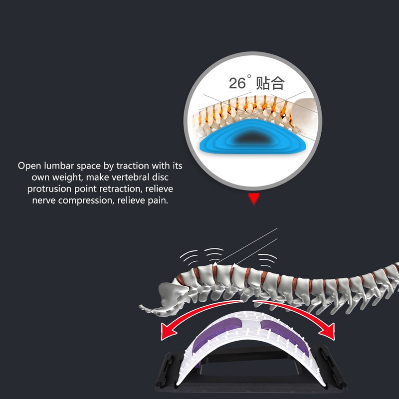 Lumbar Traction Stretching Device Slipped Discs Corrector Waist Strain Domestic