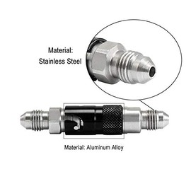 Stainless Steel Motorcycle AN3 3AN Front Brake Fluid Quick Removal Cover Replace Brake Line Disconnect Fitting Dry Break Coupling Black