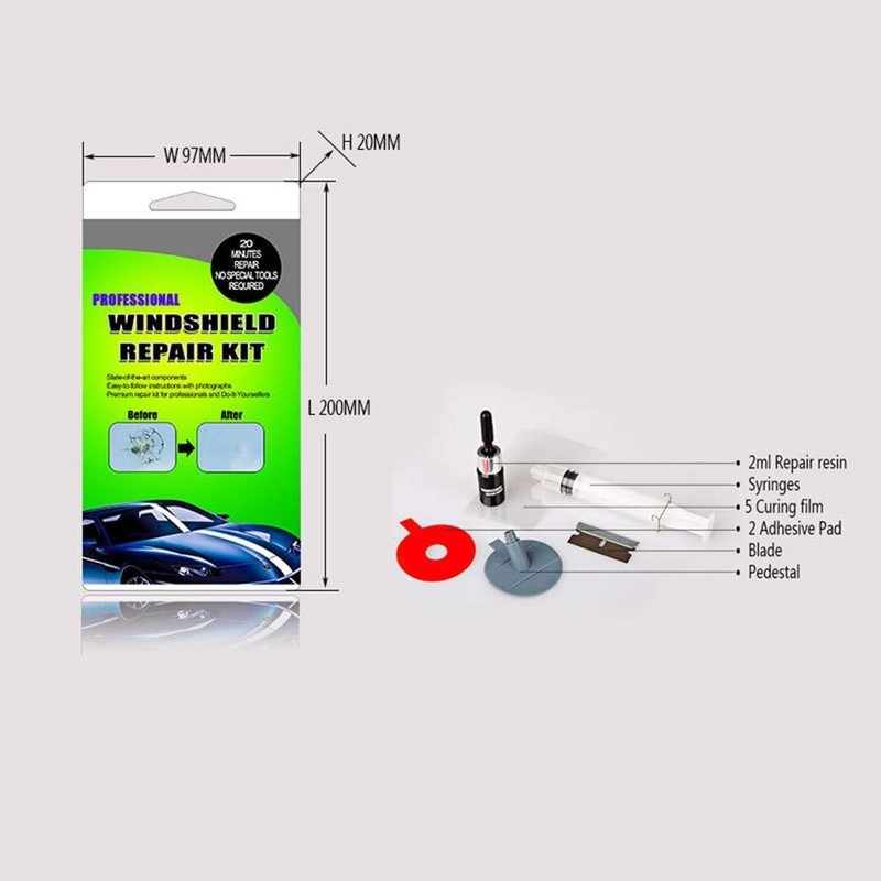 belupai Auto Windschutzscheibe Reparatursatz Auto Glas Windschutzscheibe Reparatursatz Auto Auto