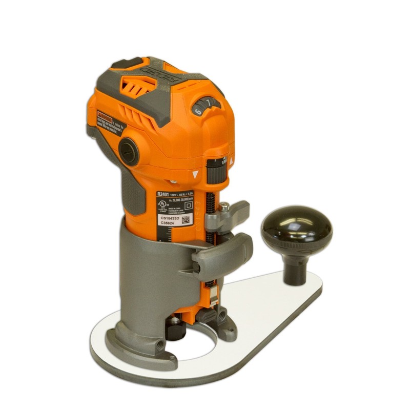 Woodhaven 8335 Trim/Compact/Palm Router Offset Baseplate w/Single Handle for Rigid